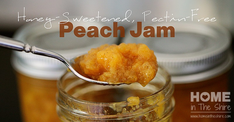 Honey-Sweetened, Pectin-Free Peach Jam | HomeInTheShire.com