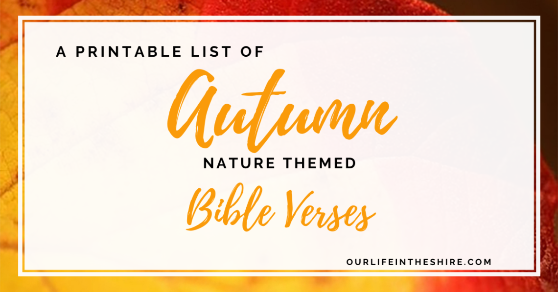 Fall Nature Related Bible Verses