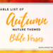 Fall Nature Related Bible Verses