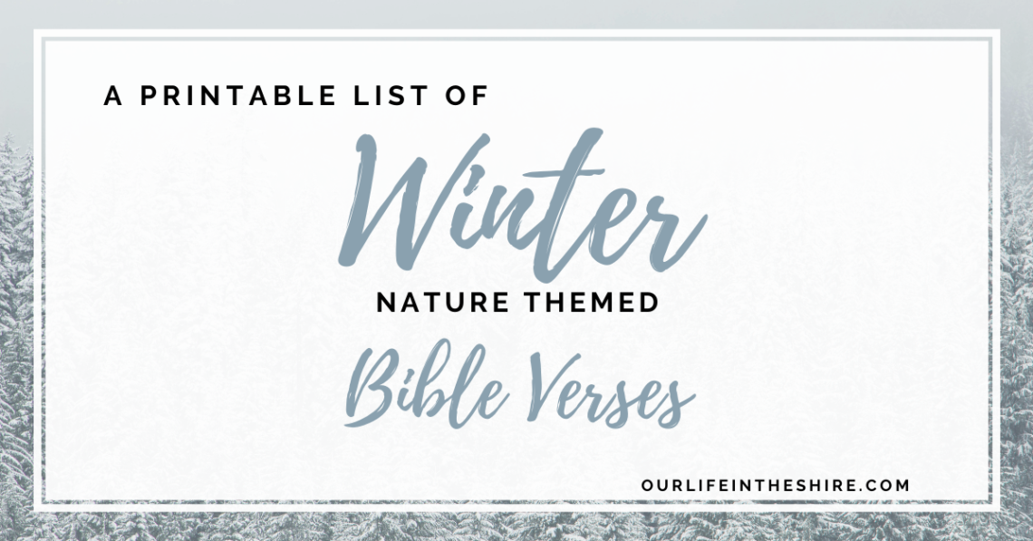 Winter Nature Related Bible Verses