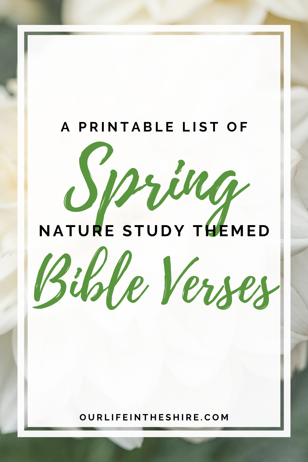 Spring Nature Related Bible Verses