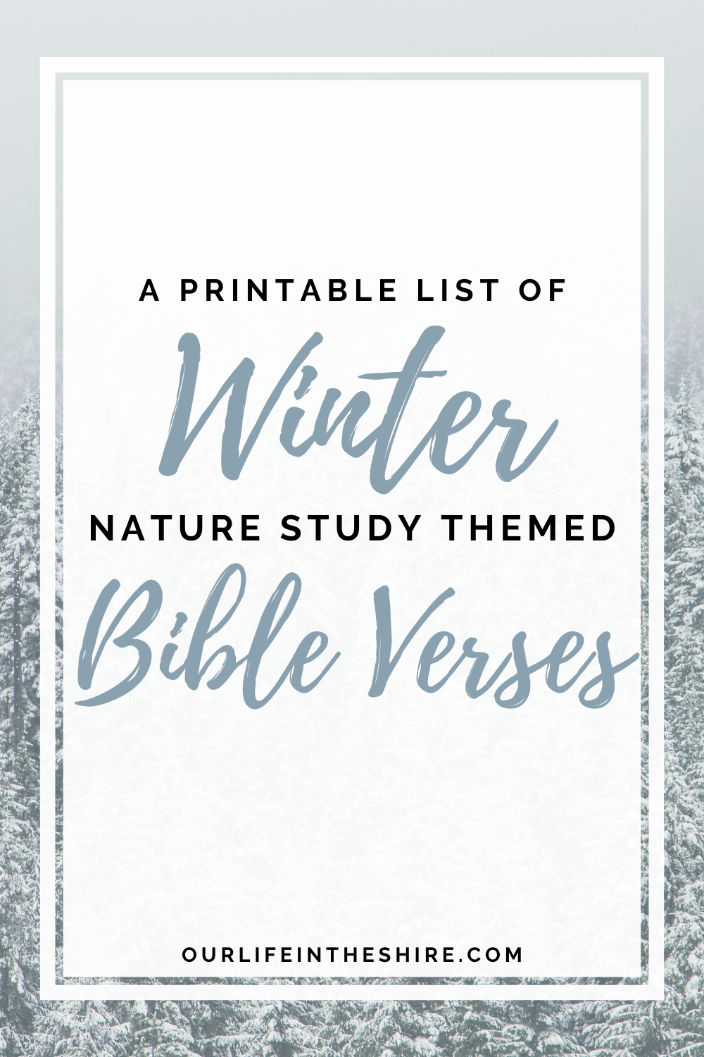 Winter Greenery with Scripture Verse Print