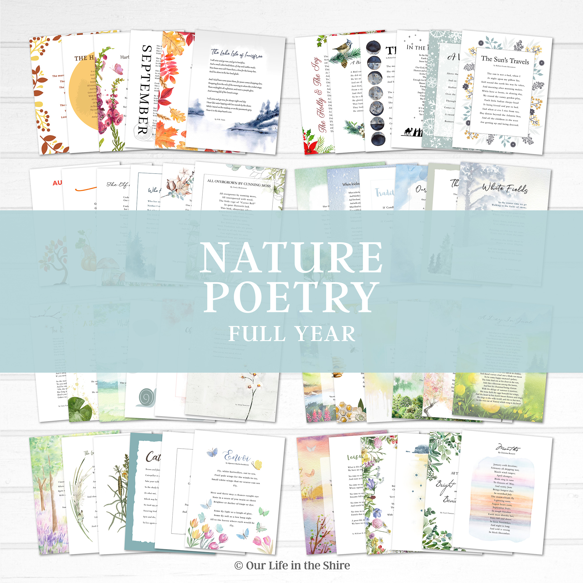 Full Year Nature Poem Printables