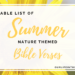 Summer Nature Related Bible Verses