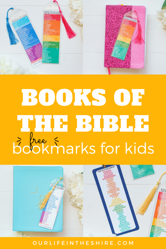 Books of the Bible bookmarks for kids