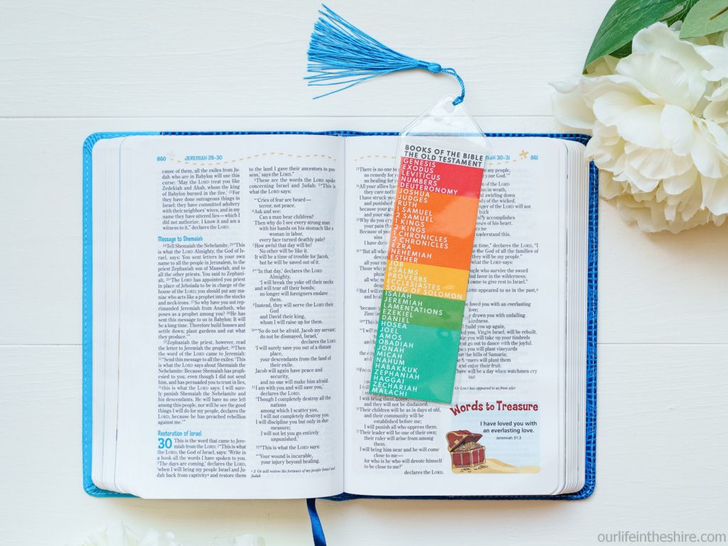Books of the Bible bookmarks for kids